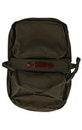 Large Olive Green Gray Officer's Bag with Flap and Strap