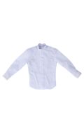 Bleu western bib-front shirt with stand-up collar