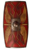 Worn Roman Captain Shield (Red)